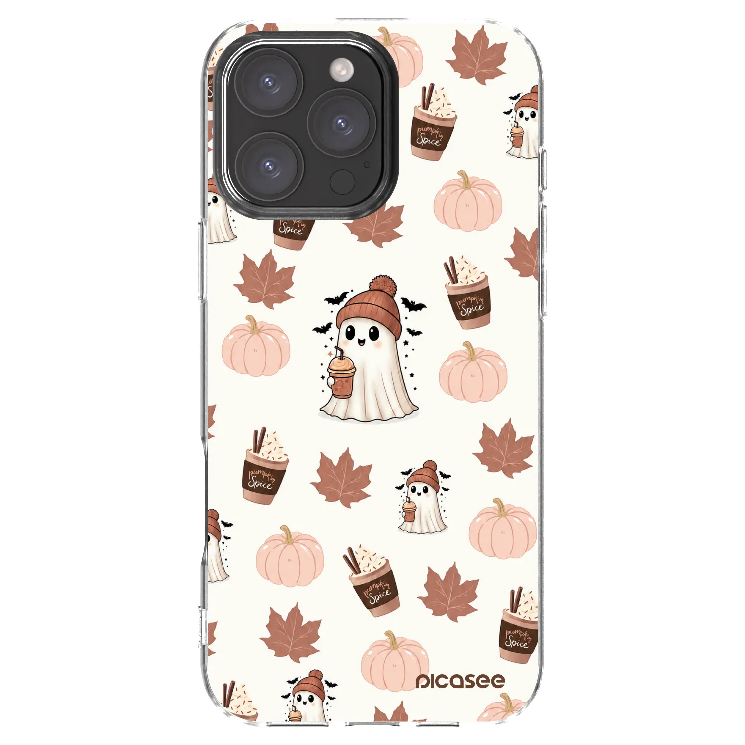 Picasee átlátszó szilikon tok az alábbi mobiltelefonokra Apple iPhone 16 Pro Max - Pumpkin spice