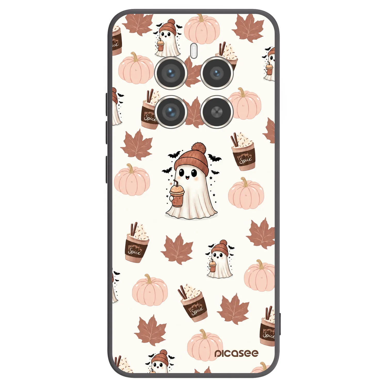 Picasee fekete szilikon tok az alábbi mobiltelefonokra Realme 12 Pro 5G - Pumpkin spice