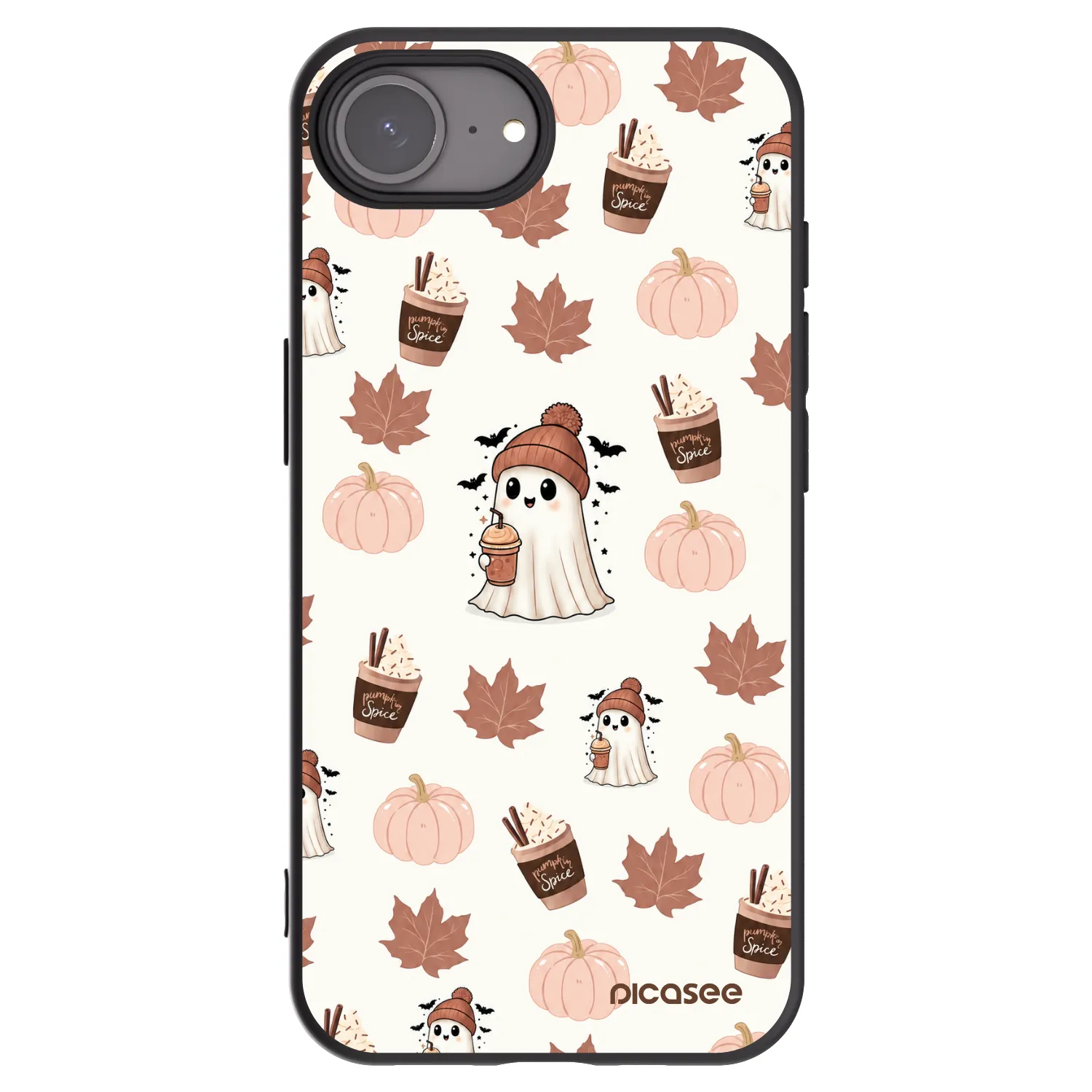 Picasee fekete szilikon tok az alábbi mobiltelefonokra Apple iPhone 16e - Pumpkin spice