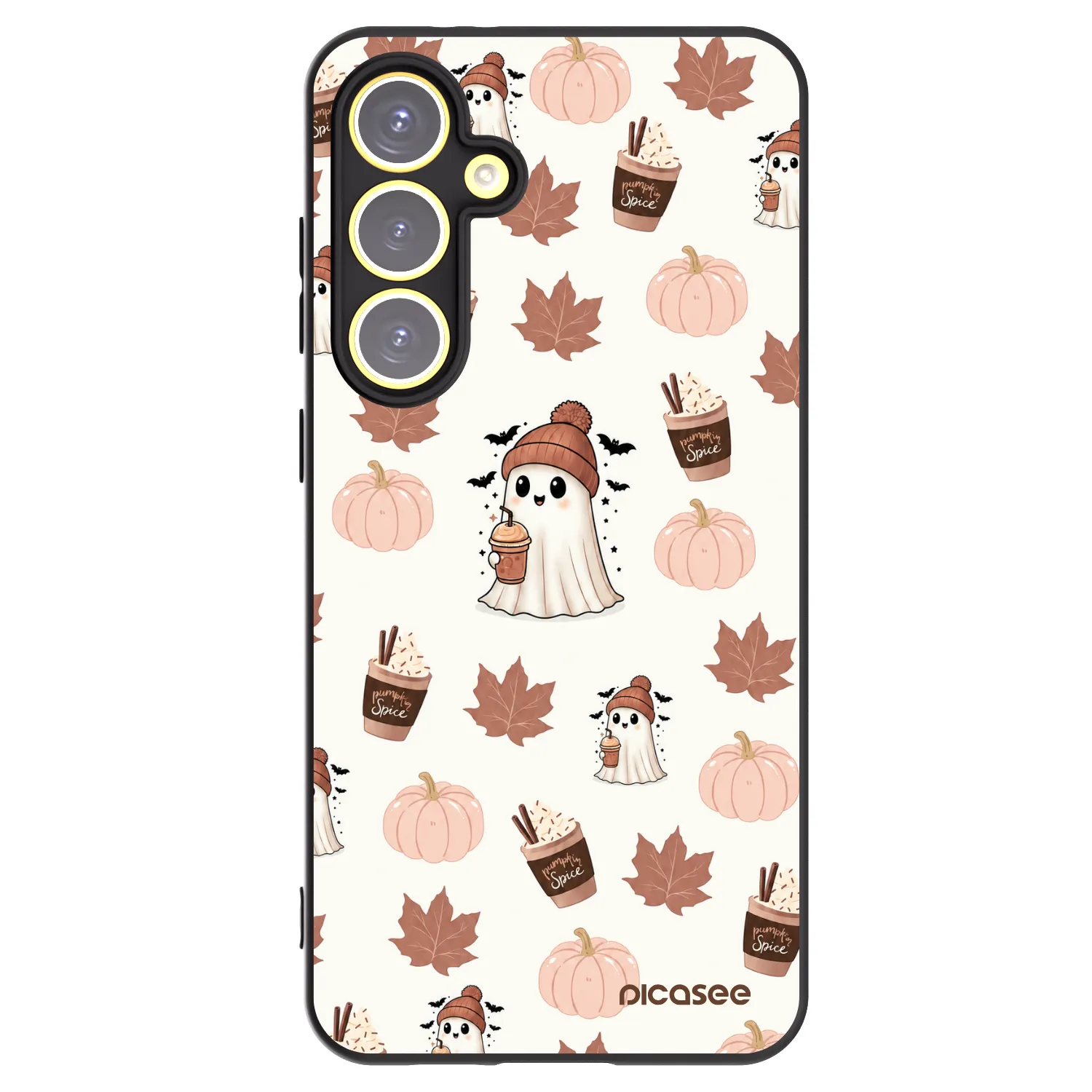 Picasee fekete szilikon tok az alábbi mobiltelefonokra Samsung Galaxy S24 FE S721B - Pumpkin spice