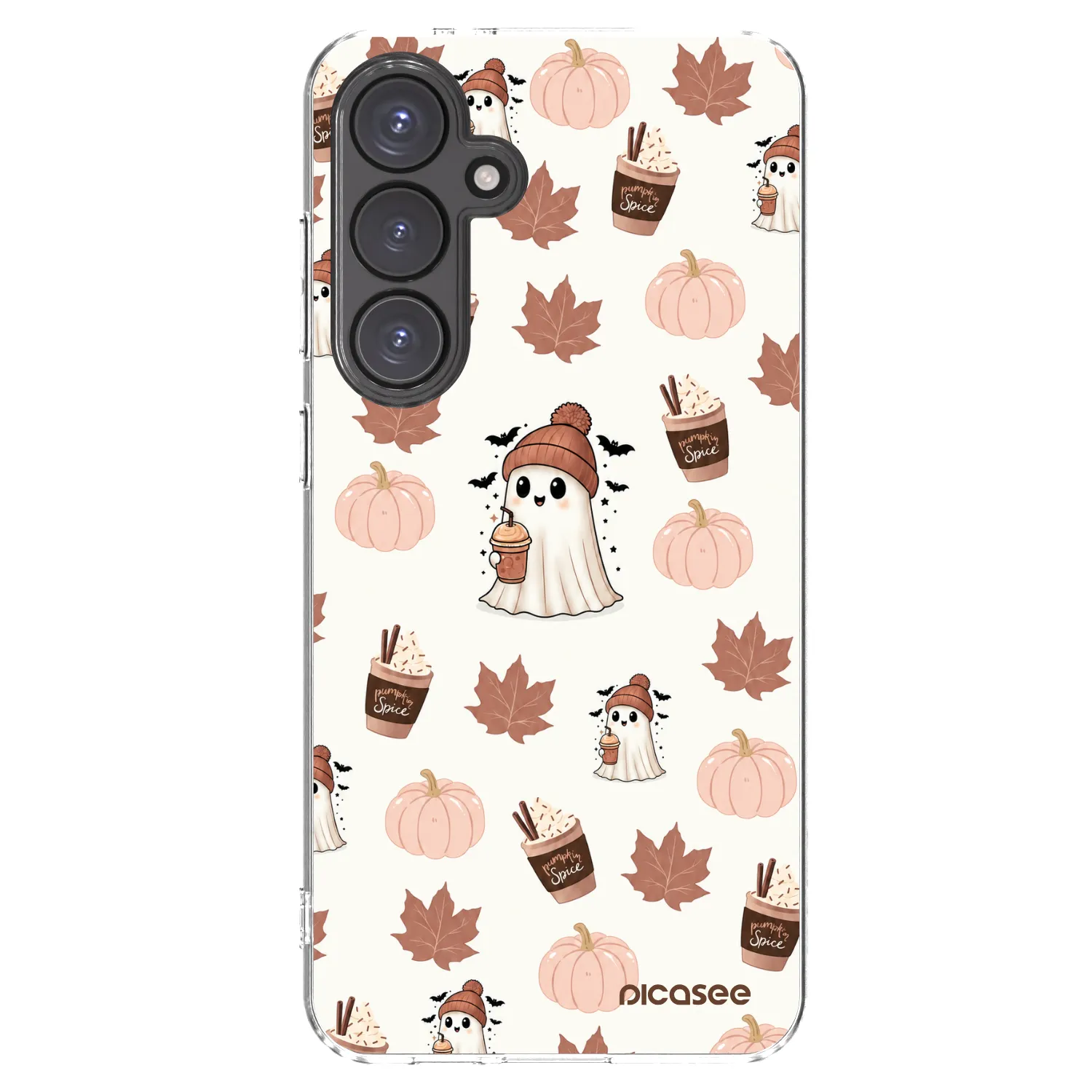 Picasee átlátszó szilikon tok az alábbi mobiltelefonokra Samsung Galaxy S24 FE S721B - Pumpkin spice