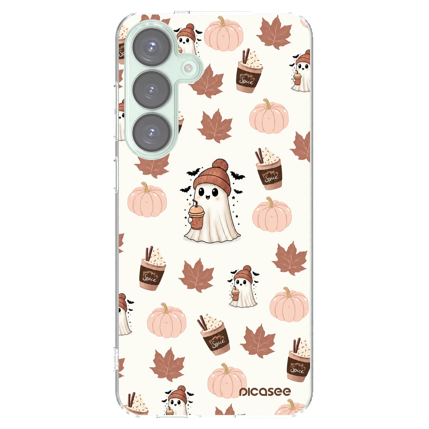 Picasee átlátszó szilikon tok az alábbi mobiltelefonokra Samsung Galaxy S25+ 5G - Pumpkin spice