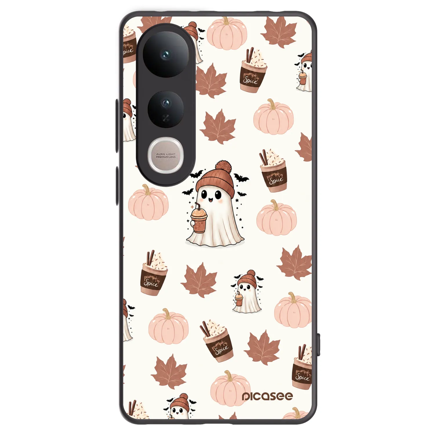 Picasee fekete szilikon tok az alábbi mobiltelefonokra Vivo V50 Lite 5G - Pumpkin spice