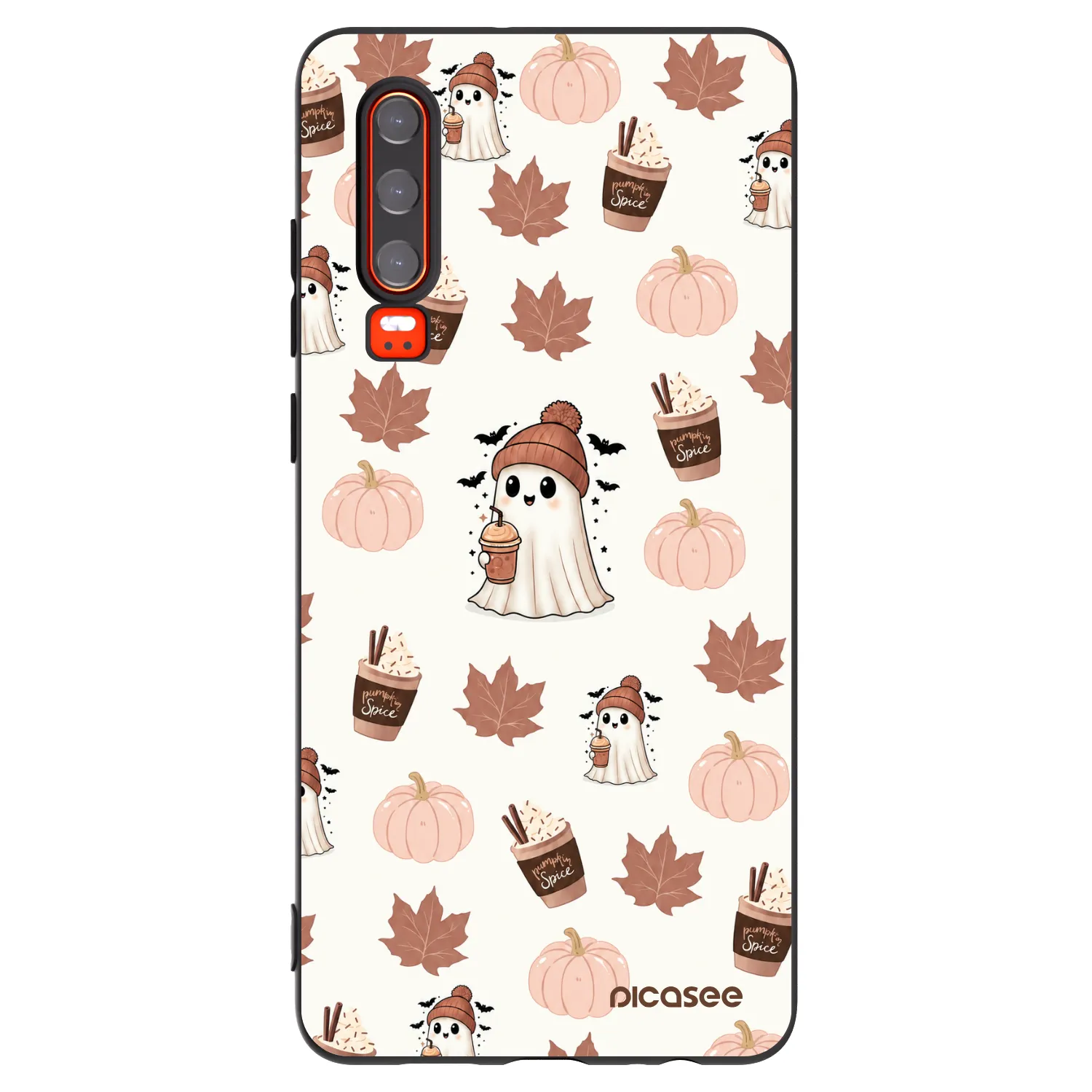 Picasee fekete szilikon tok az alábbi mobiltelefonokra Huawei P30 - Pumpkin spice