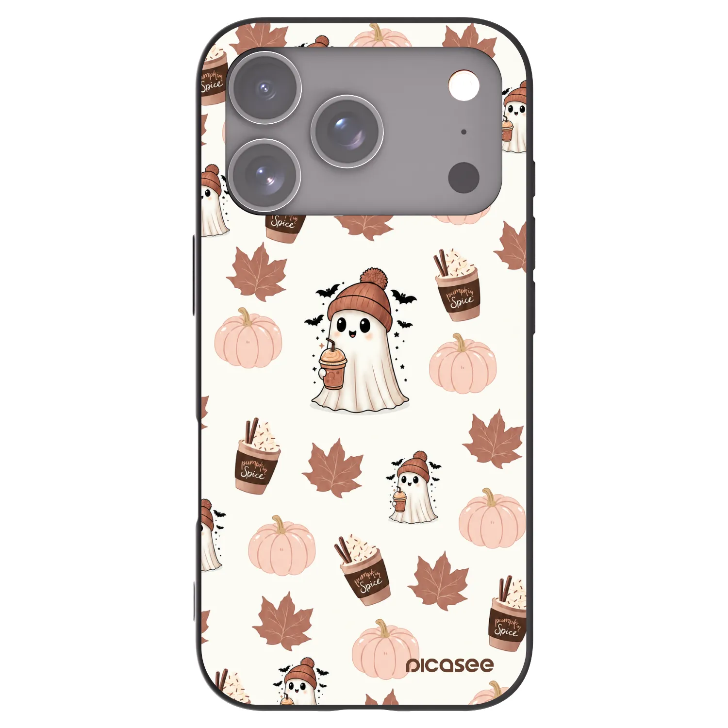 Picasee fekete szilikon tok az alábbi mobiltelefonokra Apple iPhone 17 Pro - Pumpkin spice