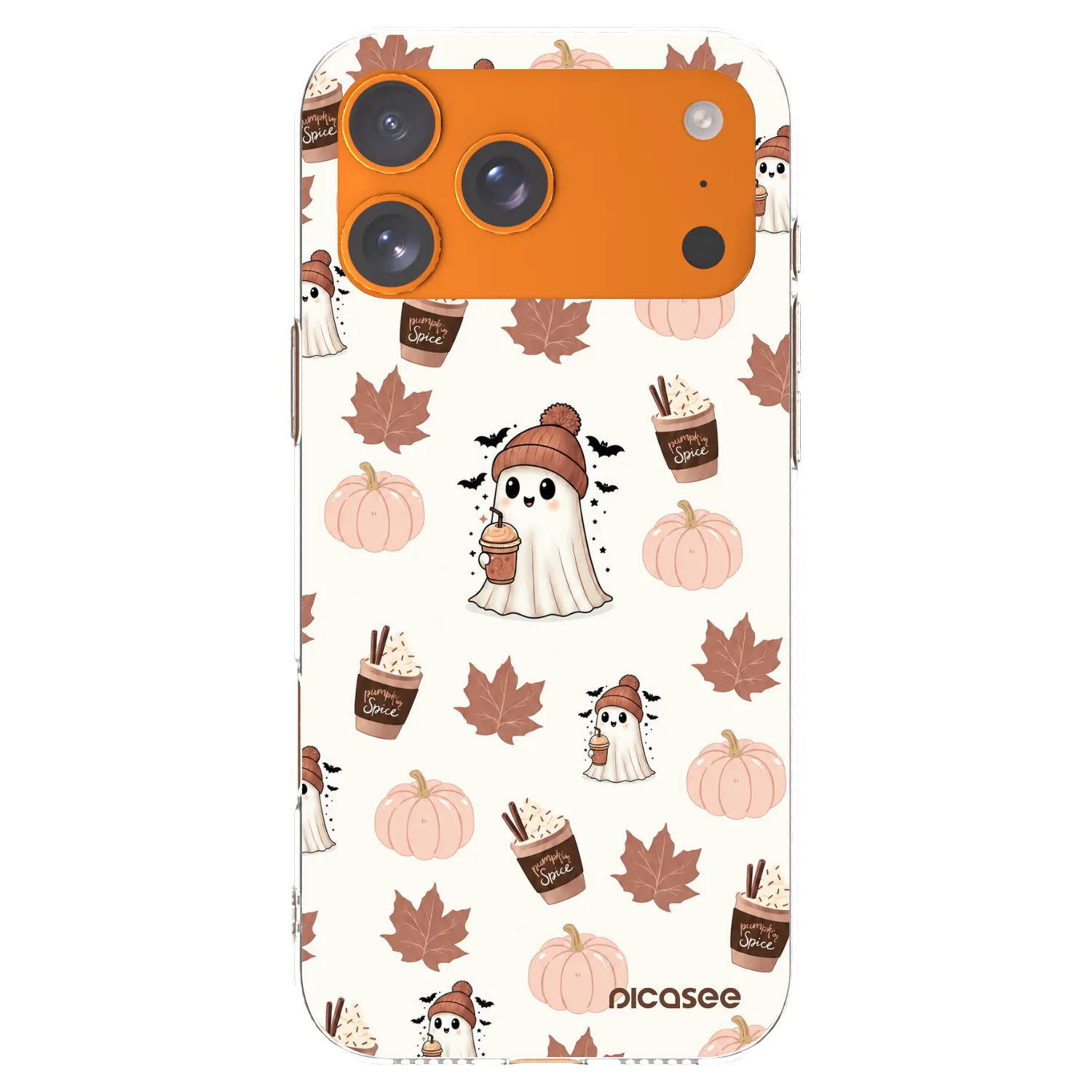 Picasee átlátszó szilikon tok az alábbi mobiltelefonokra Apple iPhone 17 Pro Max - Pumpkin spice