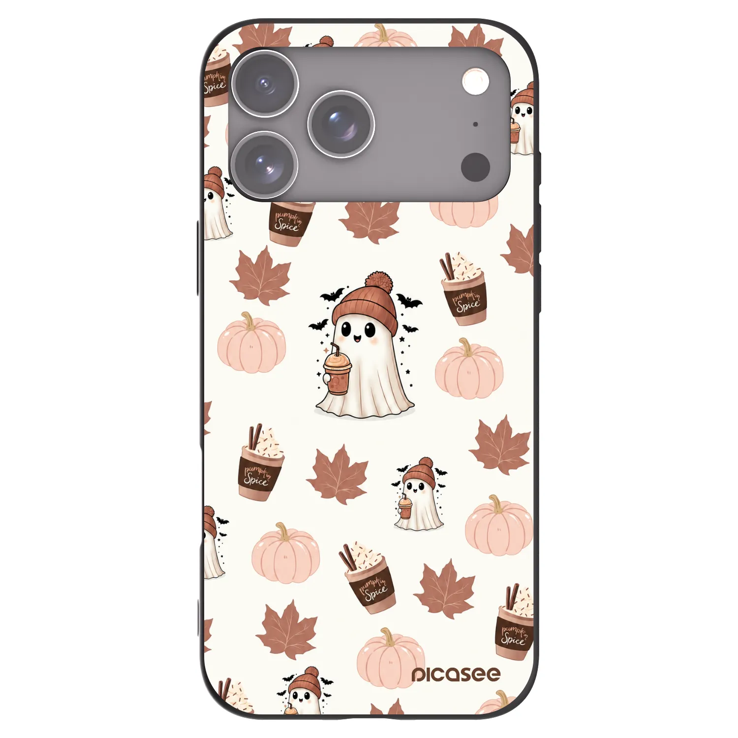 Picasee fekete szilikon tok az alábbi mobiltelefonokra Apple iPhone 17 Pro Max - Pumpkin spice