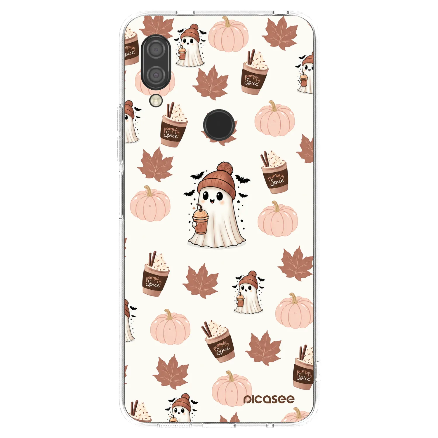 Picasee átlátszó szilikon tok az alábbi mobiltelefonokra Xiaomi Redmi 7 - Pumpkin spice