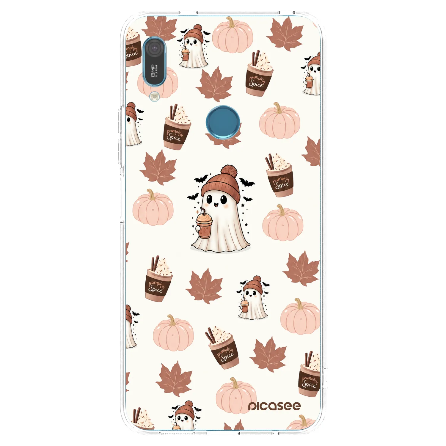 Picasee átlátszó szilikon tok az alábbi mobiltelefonokra Huawei Y6 2019 - Pumpkin spice