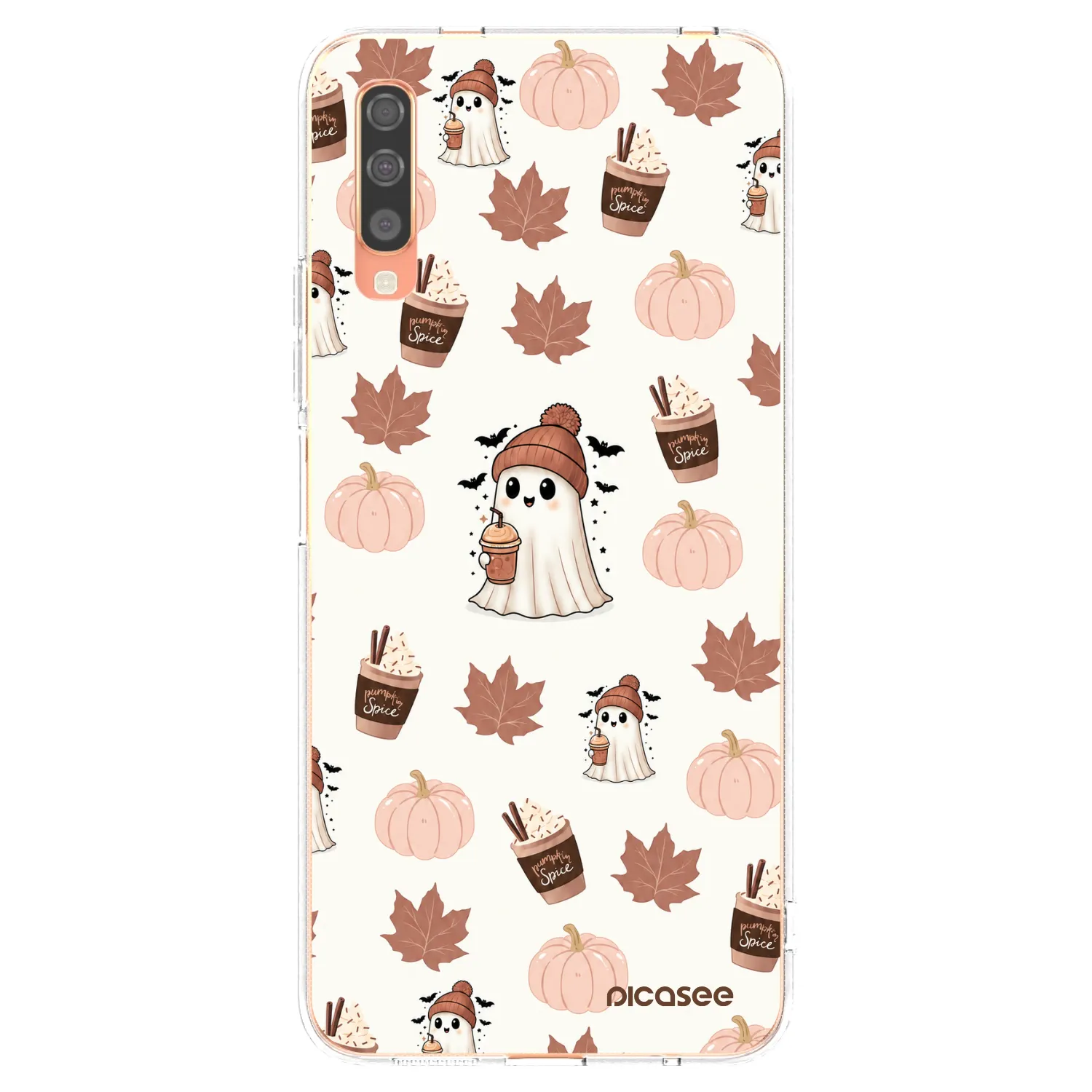 Picasee átlátszó szilikon tok az alábbi mobiltelefonokra Samsung Galaxy A70 A705F - Pumpkin spice