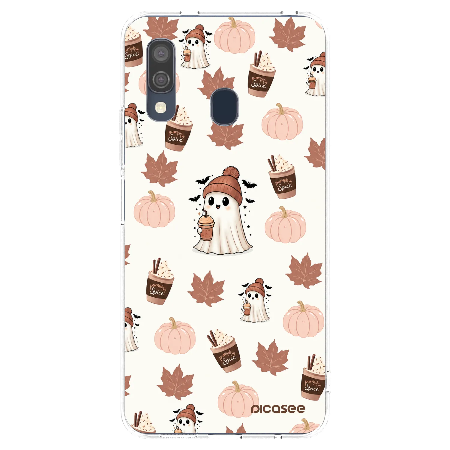 Picasee átlátszó szilikon tok az alábbi mobiltelefonokra Samsung Galaxy A40 A405F - Pumpkin spice