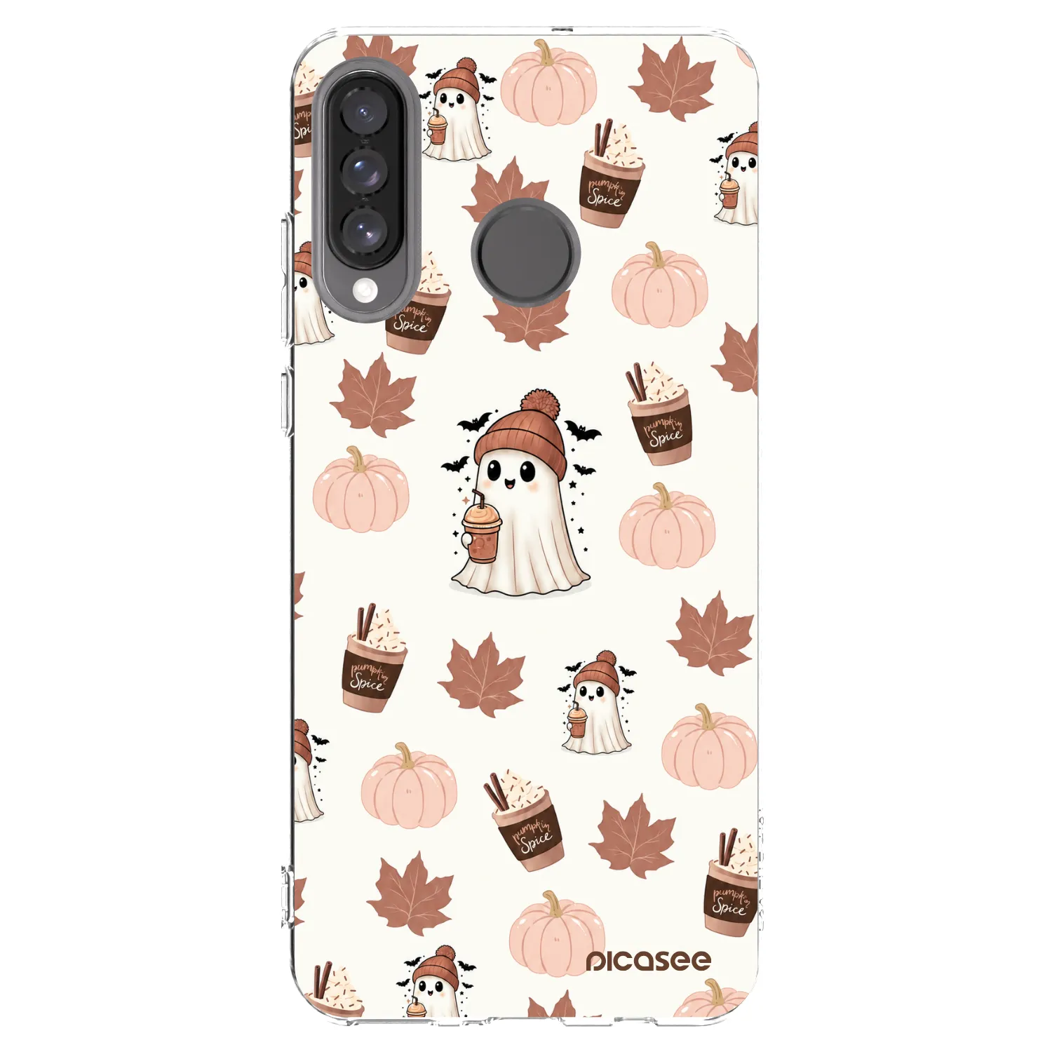 Picasee átlátszó szilikon tok az alábbi mobiltelefonokra Huawei P30 Lite - Pumpkin spice
