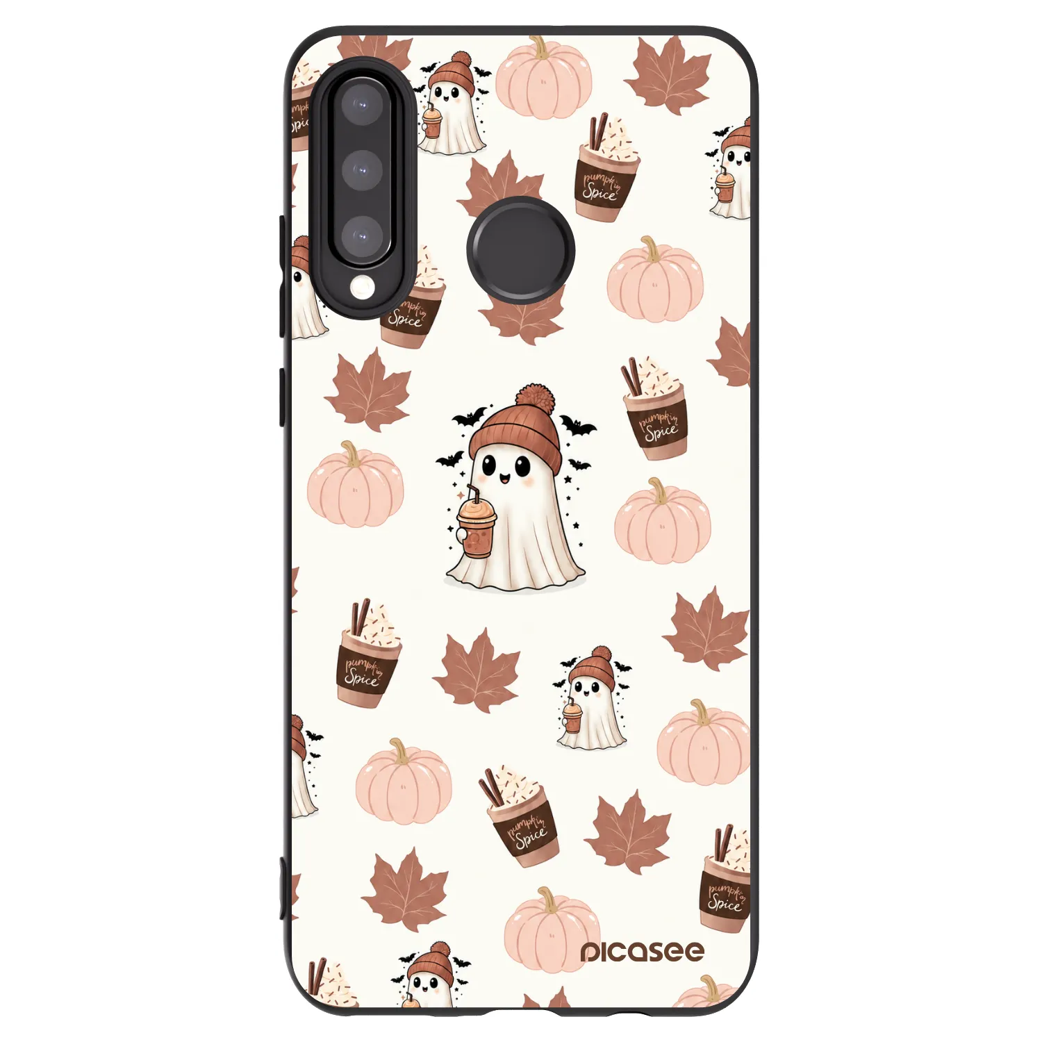 Picasee fekete szilikon tok az alábbi mobiltelefonokra Huawei P30 Lite - Pumpkin spice