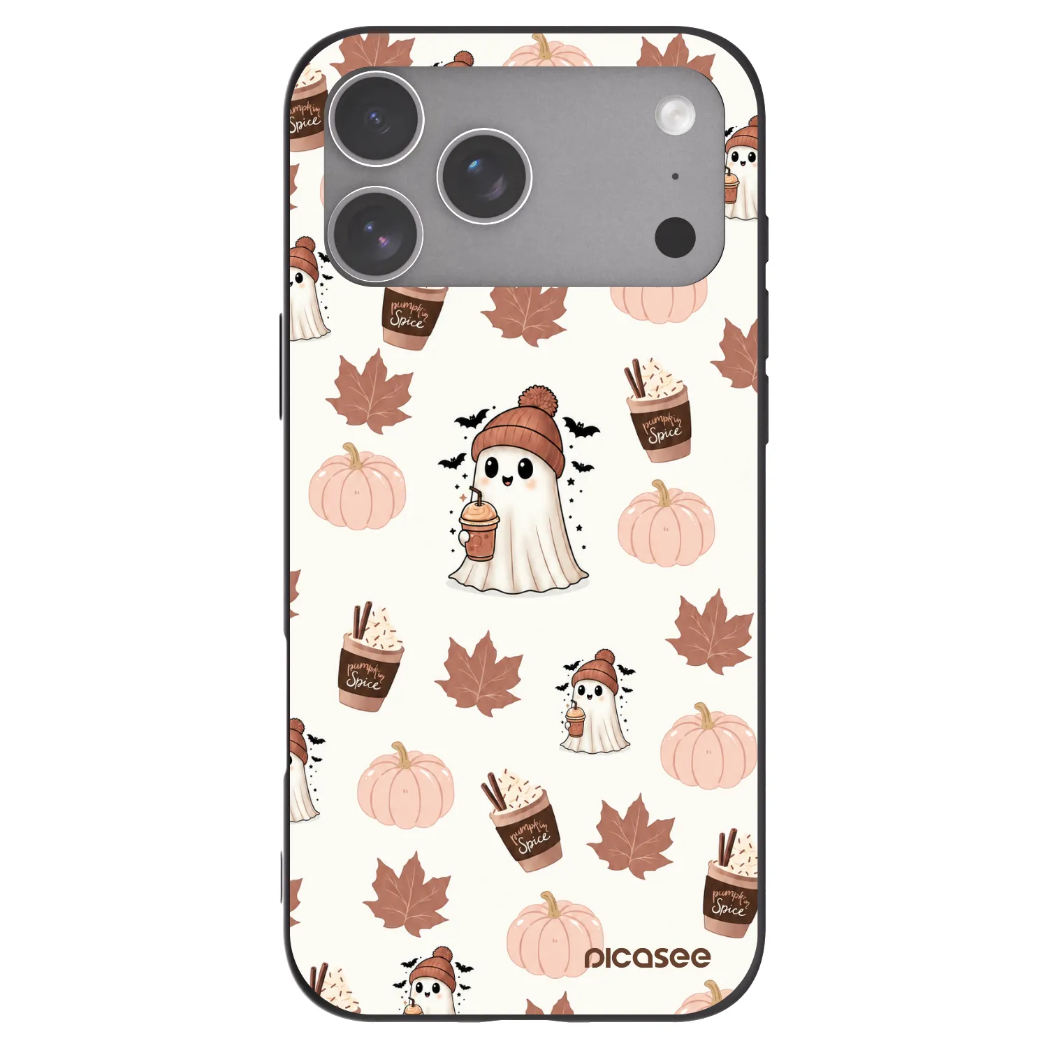 Picasee fekete szilikon tok az alábbi mobiltelefonokra Apple iPhone 18 Pro Max - Pumpkin spice