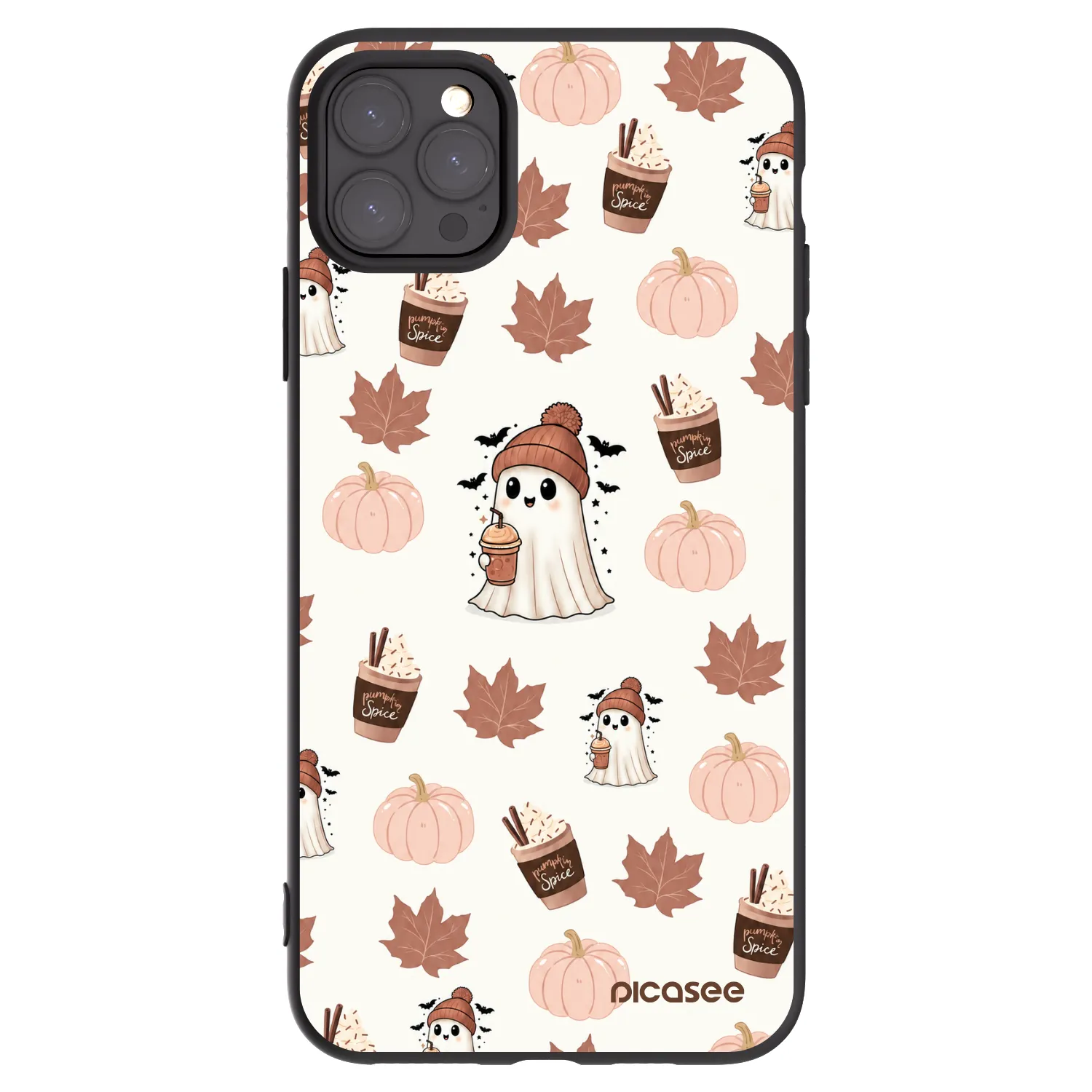 Picasee fekete szilikon tok az alábbi mobiltelefonokra Apple iPhone 11 Pro Max - Pumpkin spice