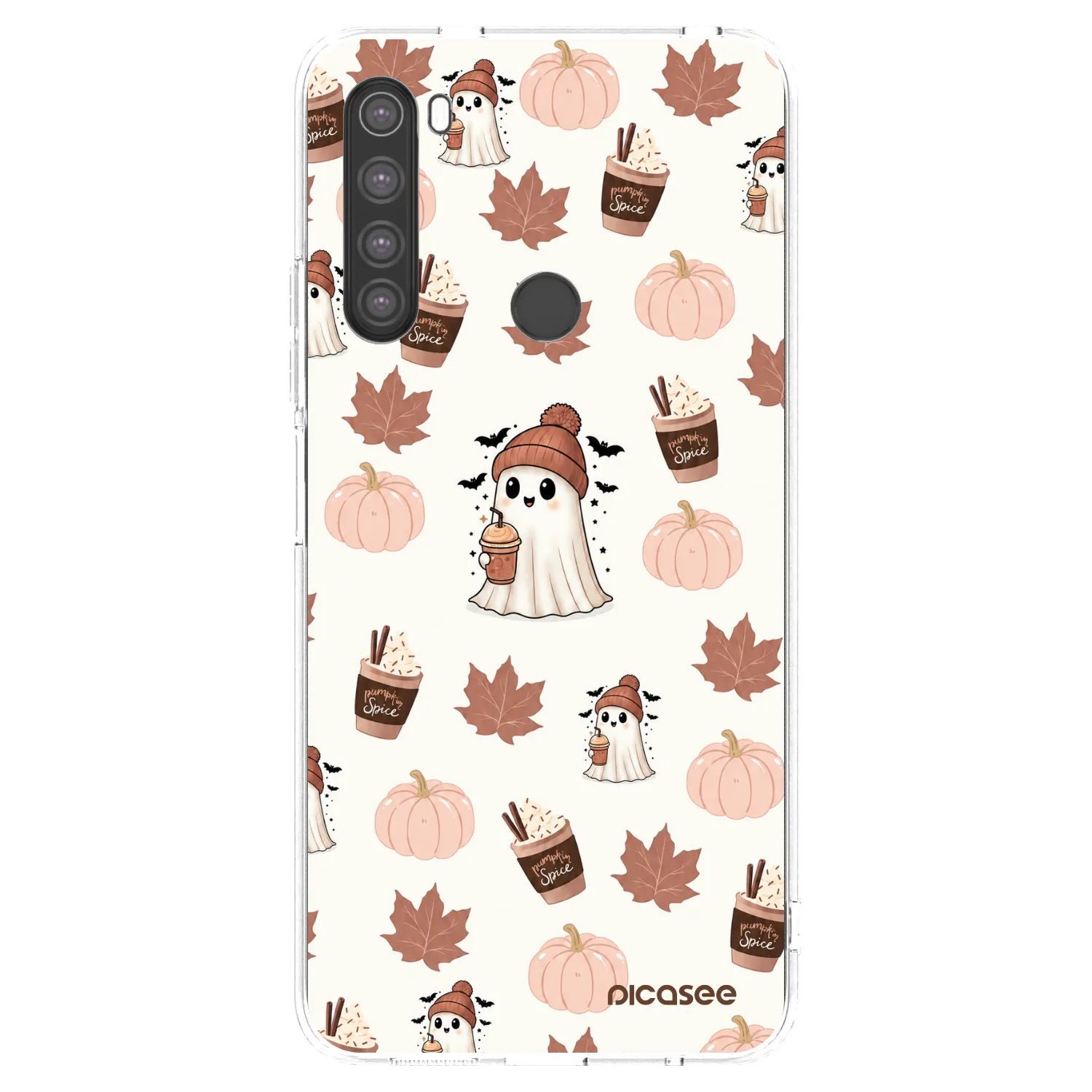 Picasee átlátszó szilikon tok az alábbi mobiltelefonokra Xiaomi Redmi Note 8 - Pumpkin spice