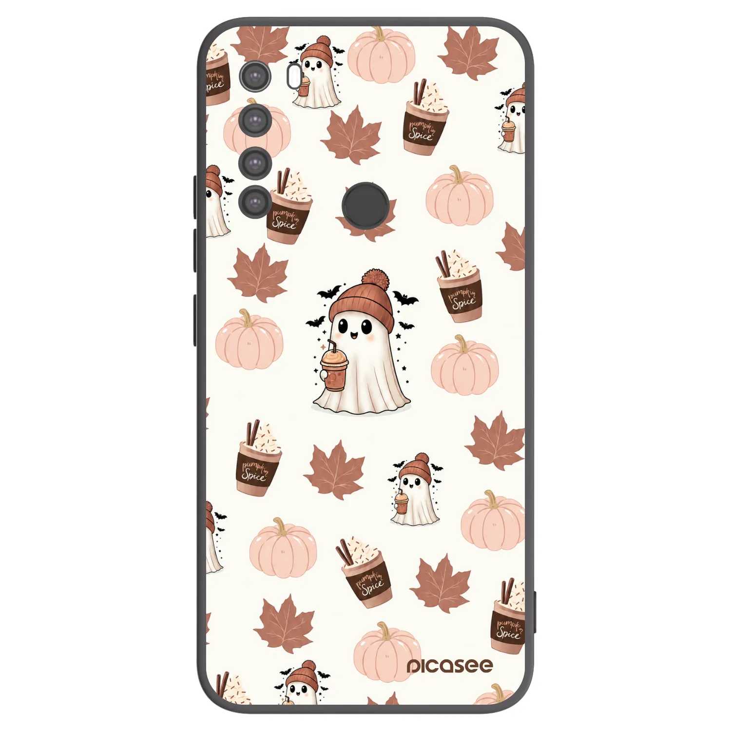 Picasee fekete szilikon tok az alábbi mobiltelefonokra Xiaomi Redmi Note 8 - Pumpkin spice