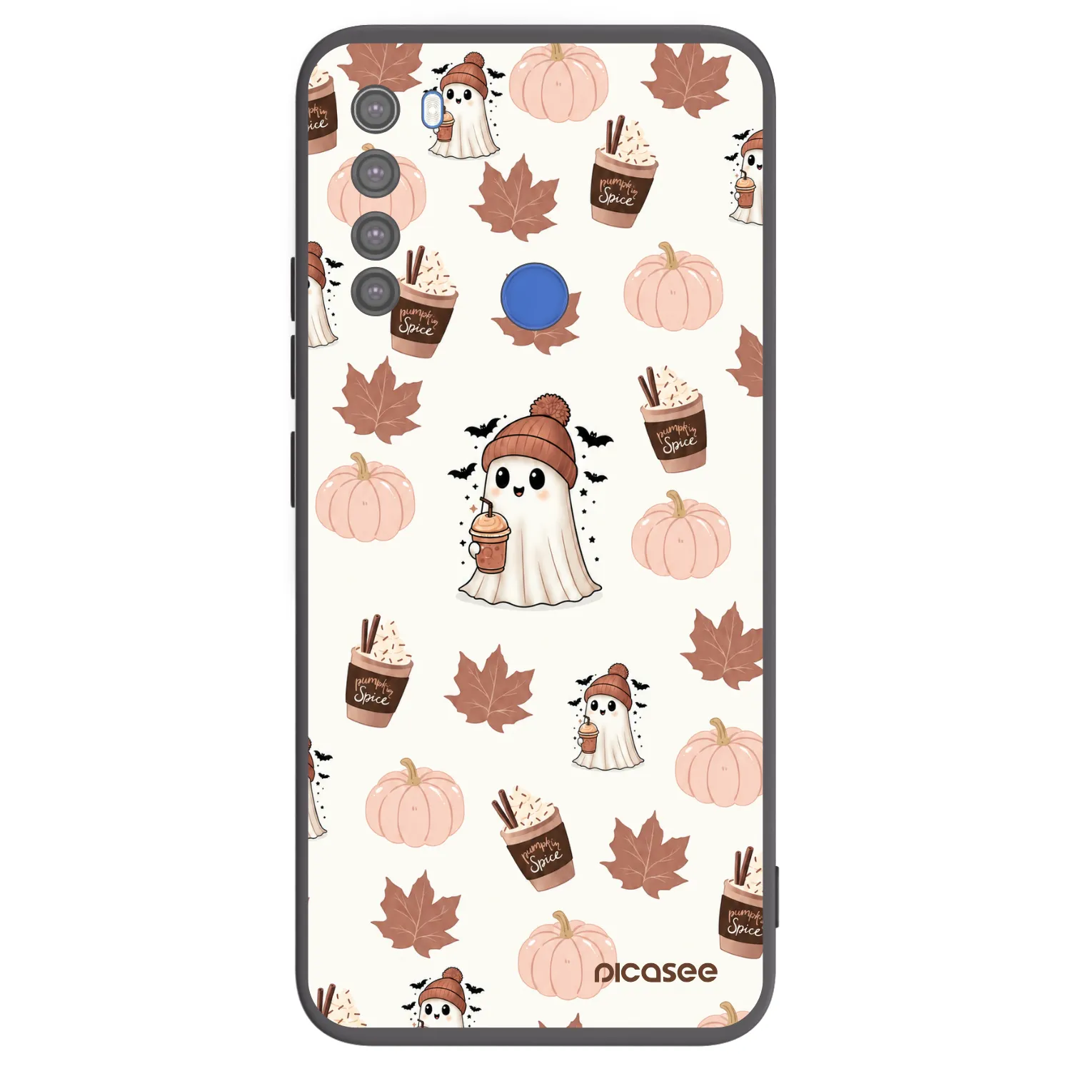 Picasee fekete szilikon tok az alábbi mobiltelefonokra Xiaomi Redmi Note 8T - Pumpkin spice