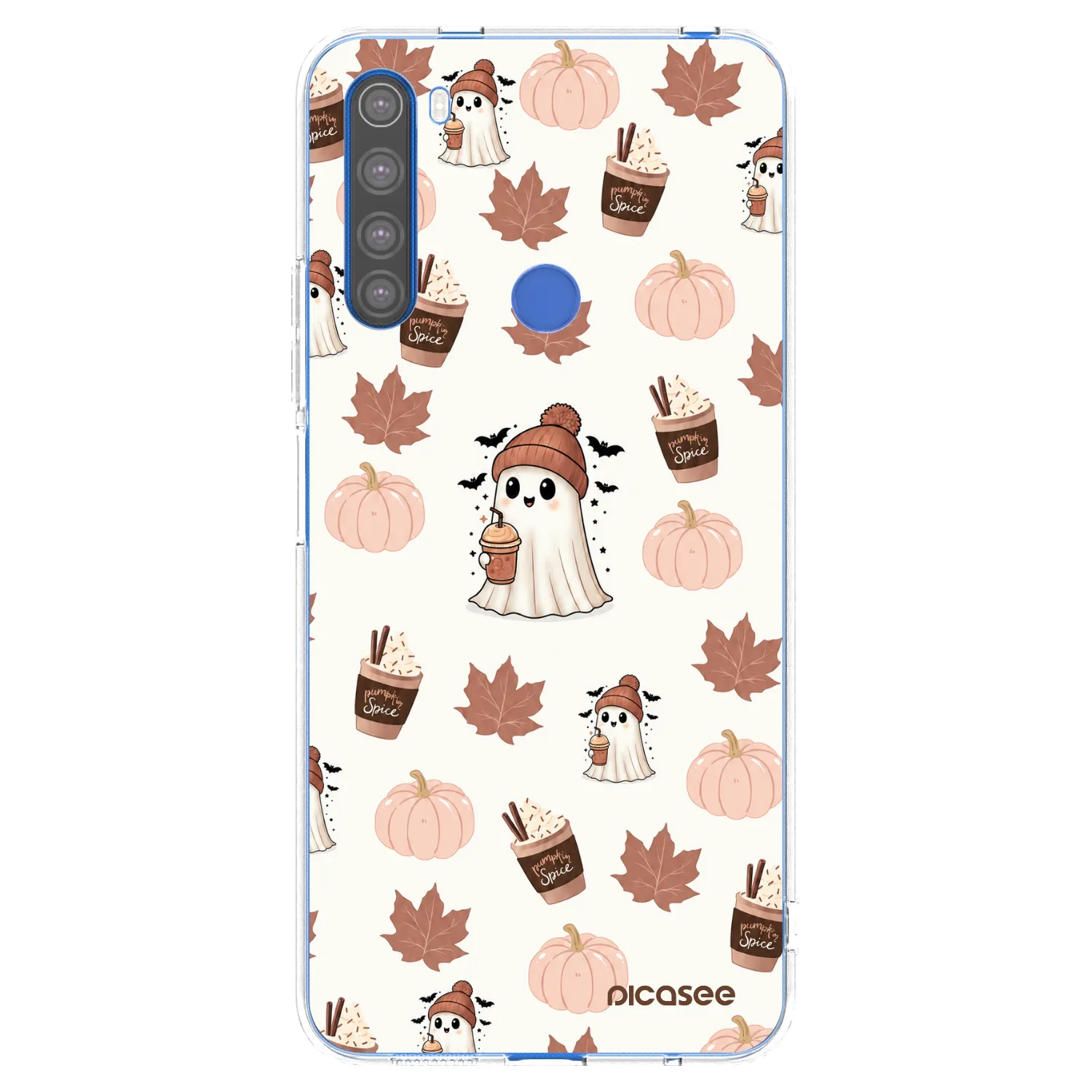 Picasee átlátszó szilikon tok az alábbi mobiltelefonokra Xiaomi Redmi Note 8T - Pumpkin spice