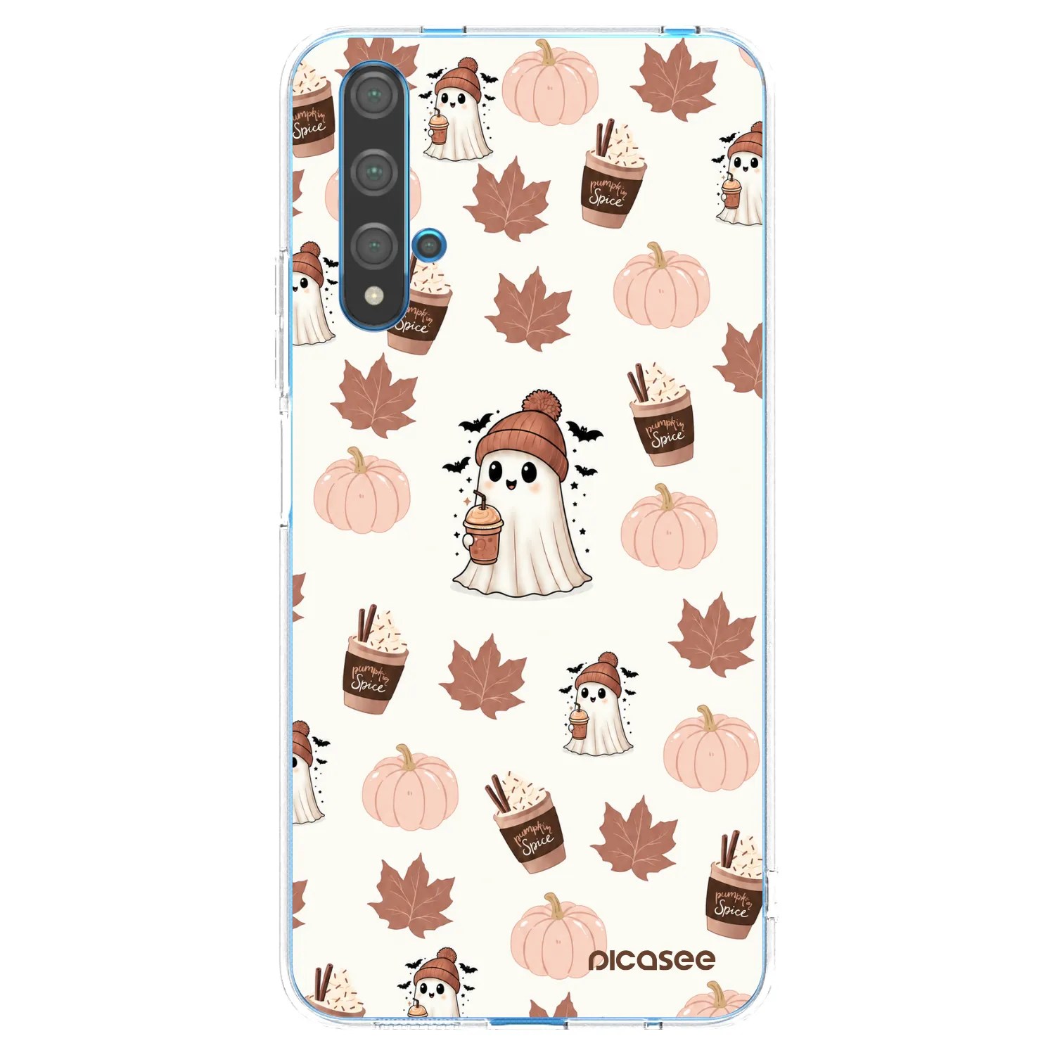 Picasee átlátszó szilikon tok az alábbi mobiltelefonokra Huawei Nova 5T - Pumpkin spice