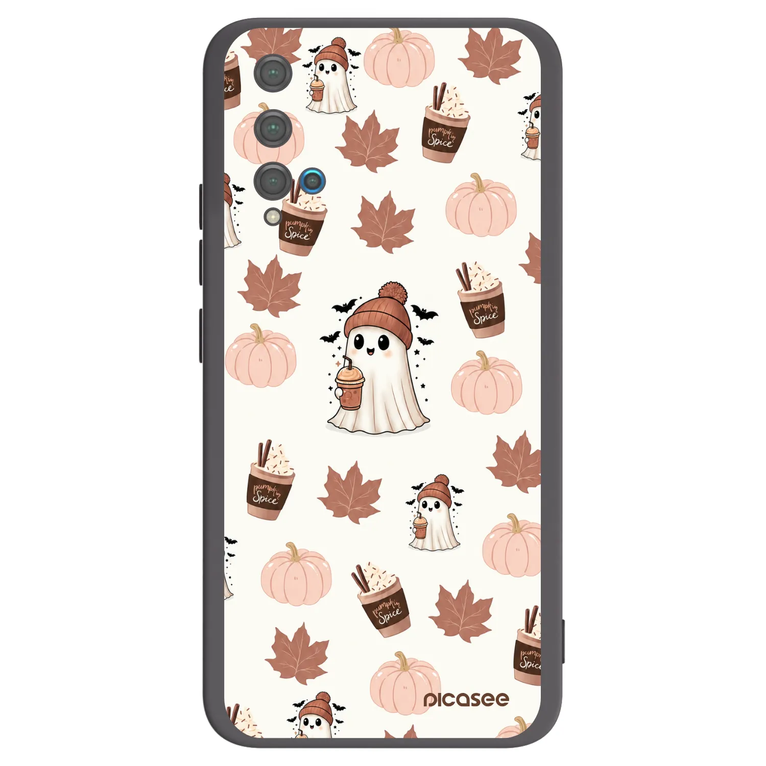 Picasee fekete szilikon tok az alábbi mobiltelefonokra Huawei Nova 5T - Pumpkin spice