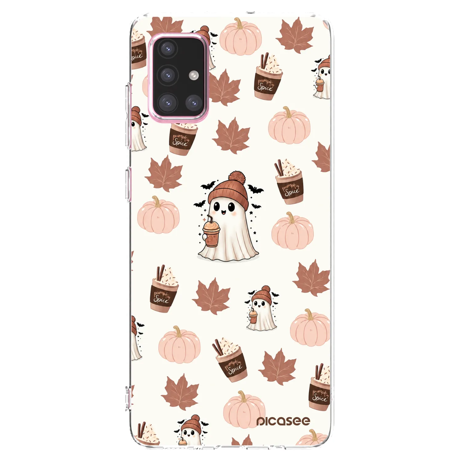 Picasee átlátszó szilikon tok az alábbi mobiltelefonokra Samsung Galaxy A71 A715F - Pumpkin spice