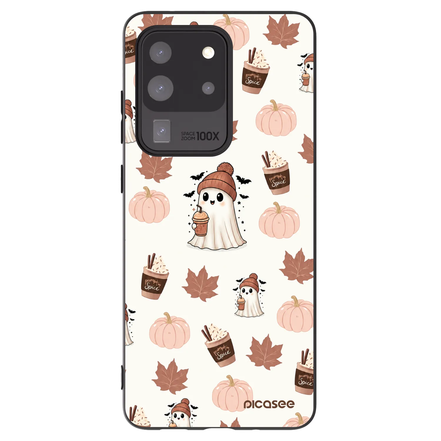 Picasee fekete szilikon tok az alábbi mobiltelefonokra Samsung Galaxy S20 Ultra 5G G988F - Pumpkin spice
