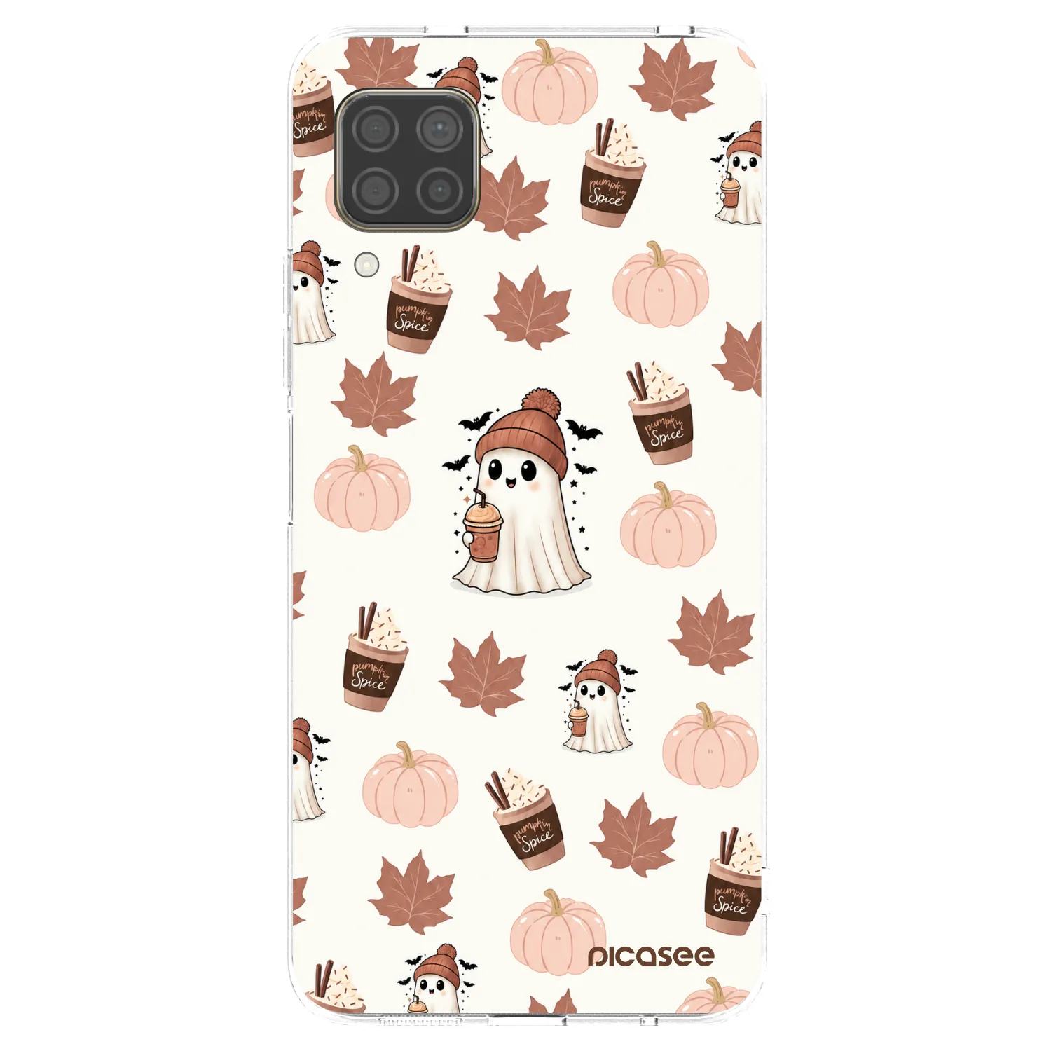 Picasee átlátszó szilikon tok az alábbi mobiltelefonokra Huawei P40 Lite - Pumpkin spice