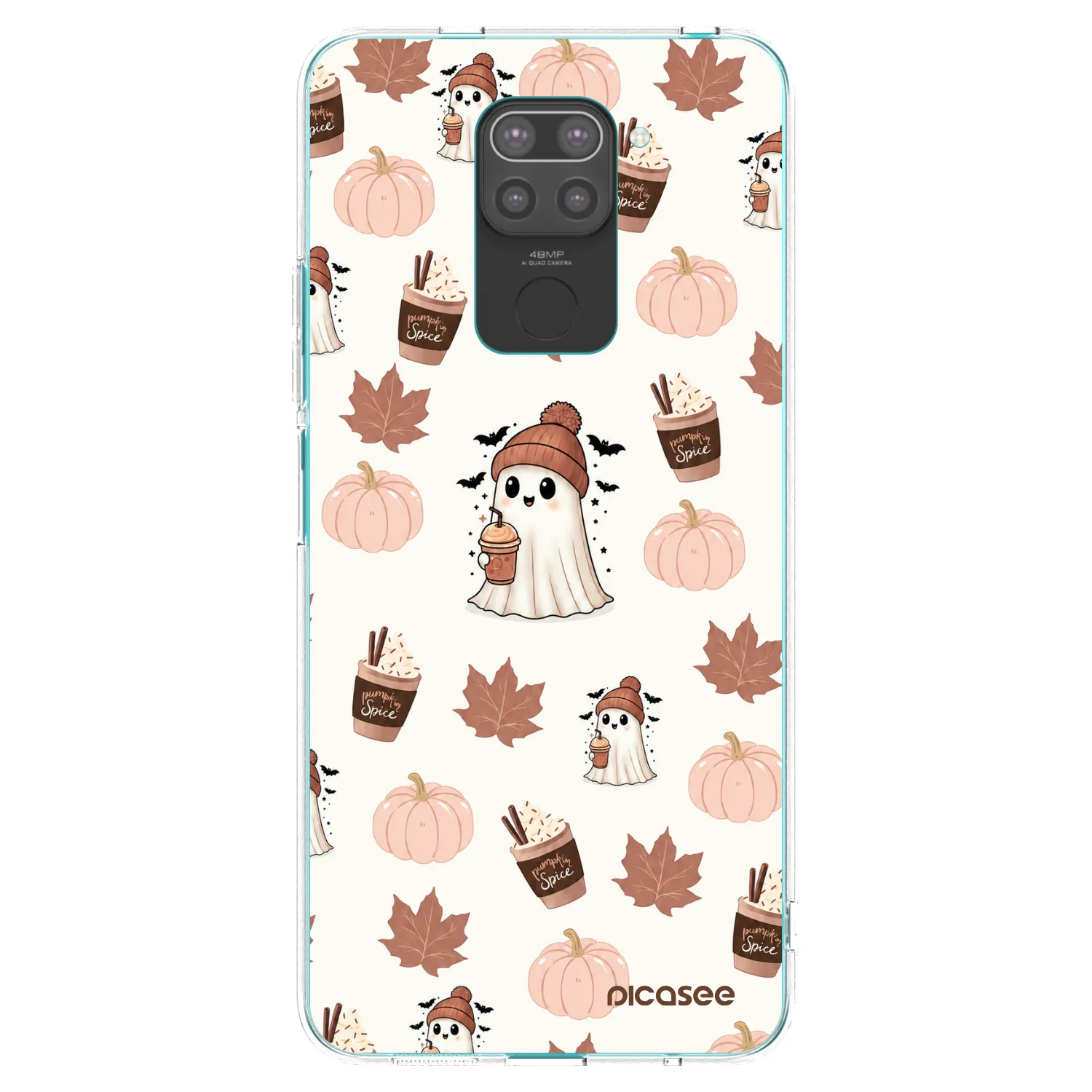 Picasee fekete szilikon tok az alábbi mobiltelefonokra Xiaomi Redmi Note 9 - Pumpkin spice