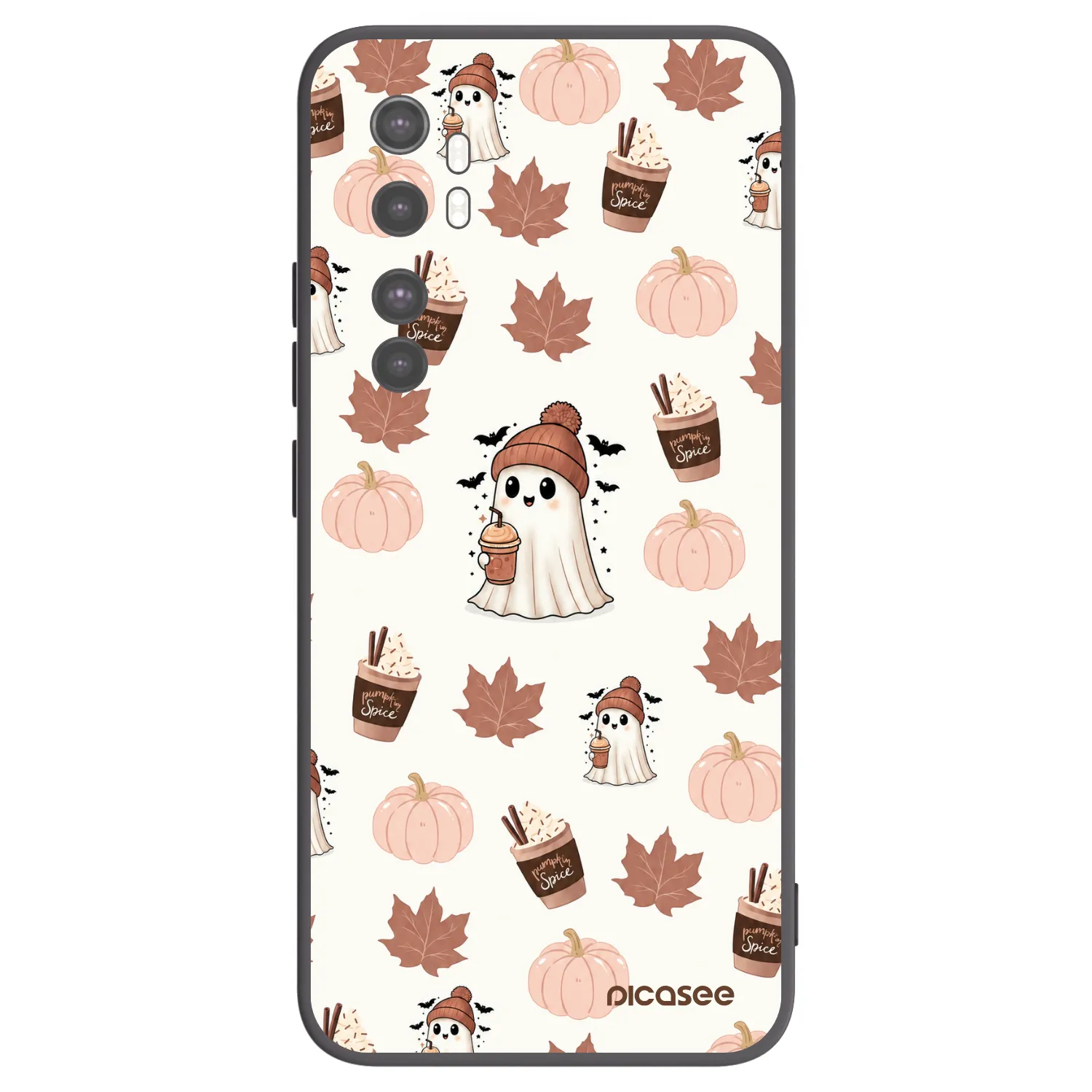 Picasee fekete szilikon tok az alábbi mobiltelefonokra Xiaomi Mi Note 10 Lite - Pumpkin spice