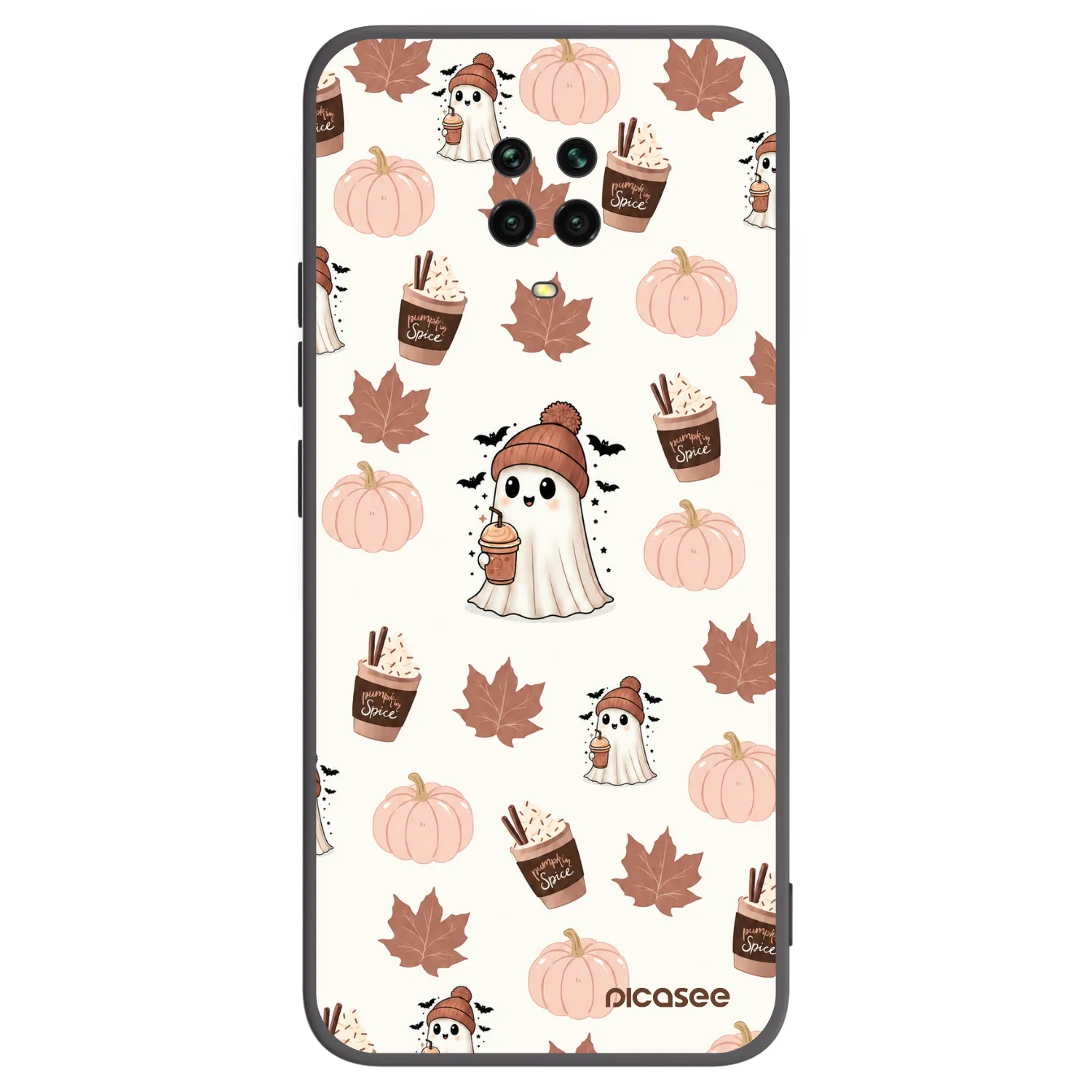 Picasee fekete szilikon tok az alábbi mobiltelefonokra Xiaomi Redmi Note 9S - Pumpkin spice