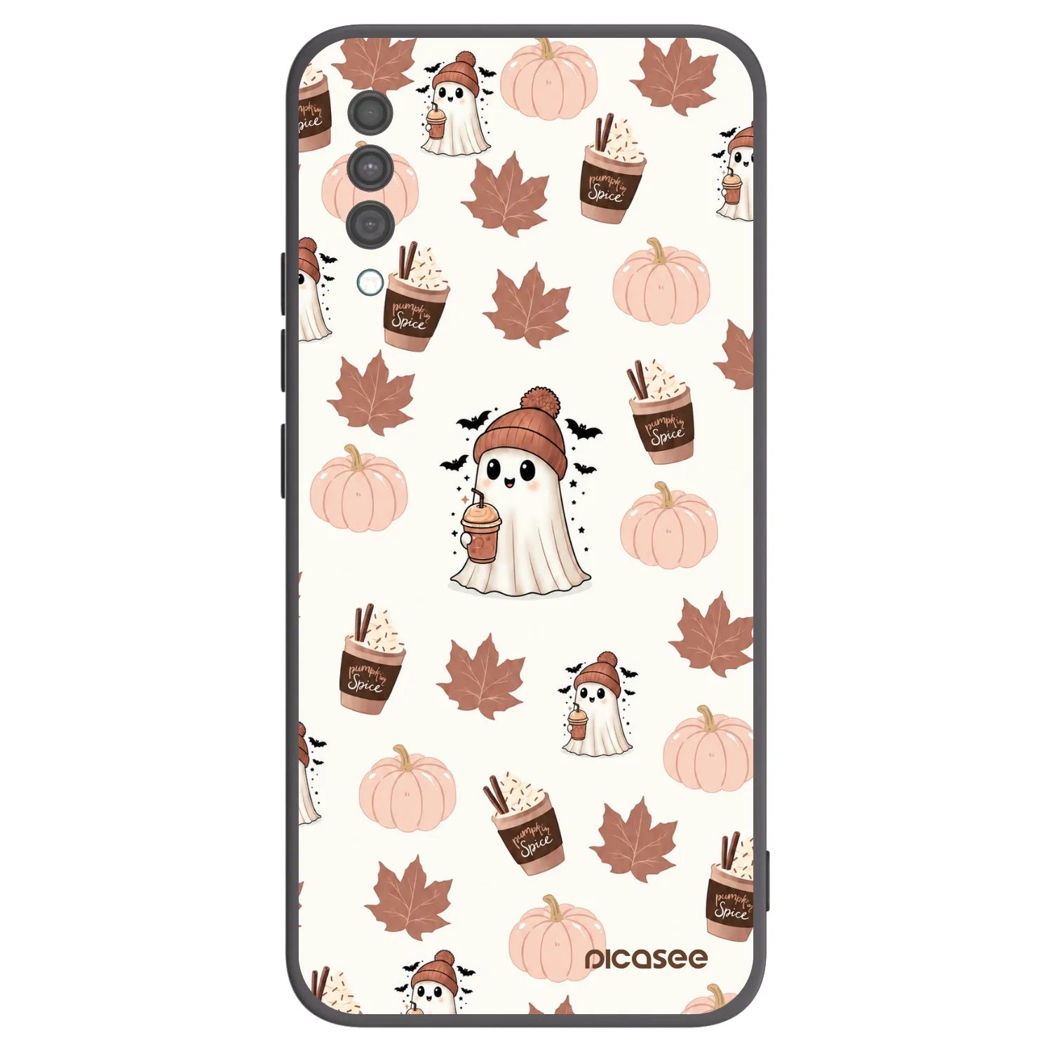 Picasee fekete szilikon tok az alábbi mobiltelefonokra Samsung Galaxy A30s A307F - Pumpkin spice