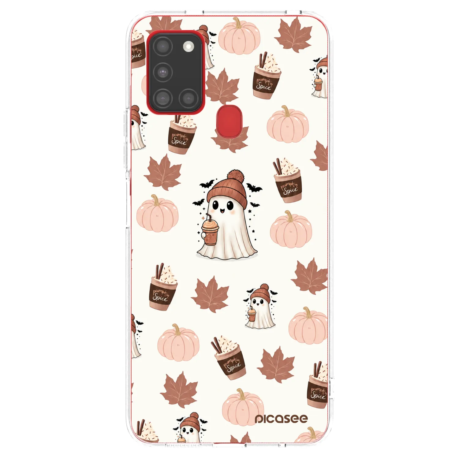 Picasee átlátszó szilikon tok az alábbi mobiltelefonokra Samsung Galaxy A21s - Pumpkin spice