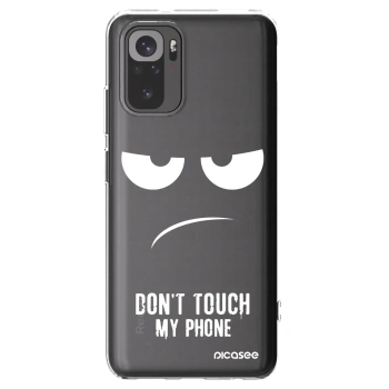 Picasee átlátszó szilikon tok az alábbi mobiltelefonokra Xiaomi Redmi Note 10 - Don't Touch My Phone
