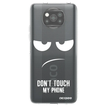 Picasee fekete szilikon tok az alábbi mobiltelefonokra Xiaomi Poco X3 Pro - Don't Touch My Phone
