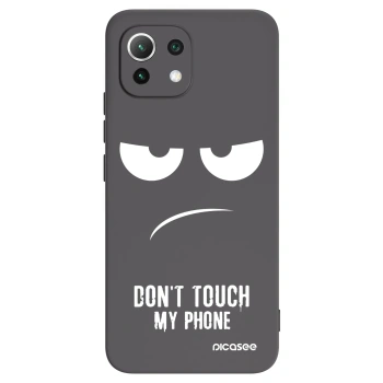 Picasee fekete szilikon tok az alábbi mobiltelefonokra Xiaomi Mi 11 Lite - Don't Touch My Phone