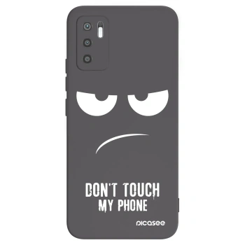 Picasee fekete szilikon tok az alábbi mobiltelefonokra Xiaomi Redmi Note 10 5G - Don't Touch My Phone