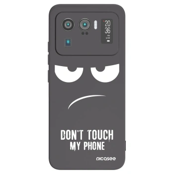Picasee fekete szilikon tok az alábbi mobiltelefonokra Xiaomi Mi 11 Ultra - Don't Touch My Phone