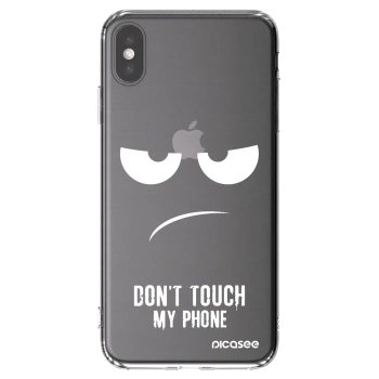 Picasee átlátszó szilikon tok az alábbi mobiltelefonokra Apple iPhone XS Max - Don't Touch My Phone