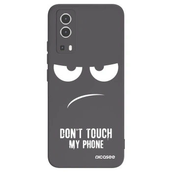 Picasee fekete szilikon tok az alábbi mobiltelefonokra Vivo Y72 5G - Don't Touch My Phone