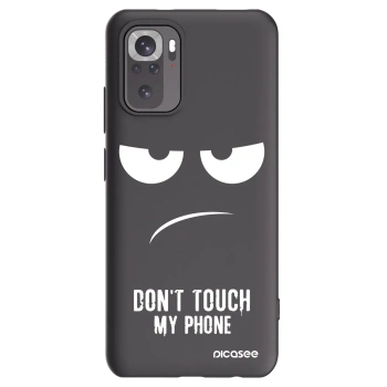 Picasee fekete szilikon tok az alábbi mobiltelefonokra Xiaomi Redmi Note 11S 4G - Don't Touch My Phone