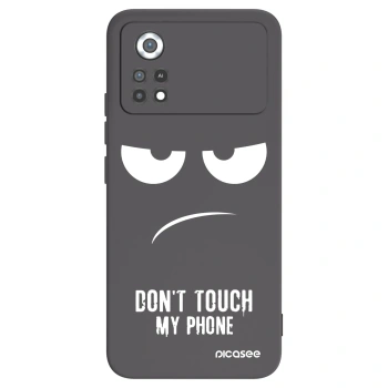Picasee fekete szilikon tok az alábbi mobiltelefonokra Xiaomi Poco X4 Pro 5G - Don't Touch My Phone