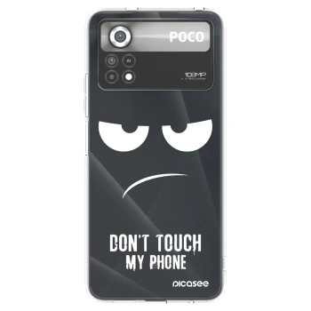 Picasee átlátszó szilikon tok az alábbi mobiltelefonokra Xiaomi Poco X4 Pro 5G - Don't Touch My Phone
