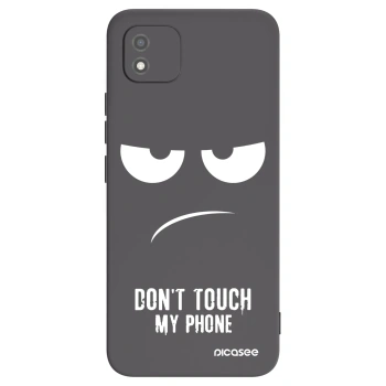 Picasee fekete szilikon tok az alábbi mobiltelefonokra Realme C11 (2021) - Don't Touch My Phone