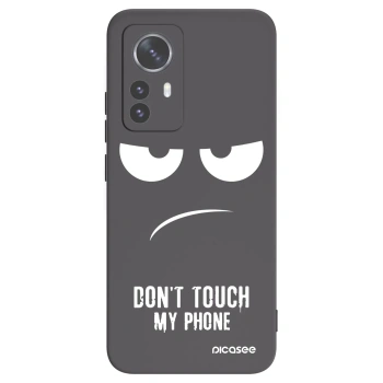 Picasee fekete szilikon tok az alábbi mobiltelefonokra Xiaomi 12 Pro - Don't Touch My Phone