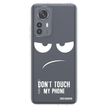 Picasee átlátszó szilikon tok az alábbi mobiltelefonokra Xiaomi 12 Pro - Don't Touch My Phone