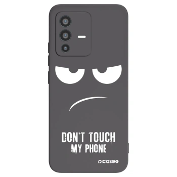 Picasee fekete szilikon tok az alábbi mobiltelefonokra Vivo V23 5G - Don't Touch My Phone