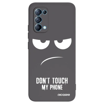 Picasee fekete szilikon tok az alábbi mobiltelefonokra OPPO Reno 5 5G - Don't Touch My Phone