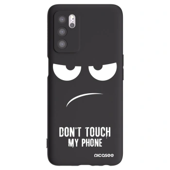 Picasee fekete szilikon tok az alábbi mobiltelefonokra OPPO A16 - Don't Touch My Phone