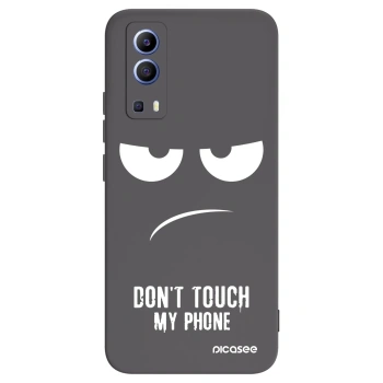 Picasee fekete szilikon tok az alábbi mobiltelefonokra Vivo Y52 5G - Don't Touch My Phone